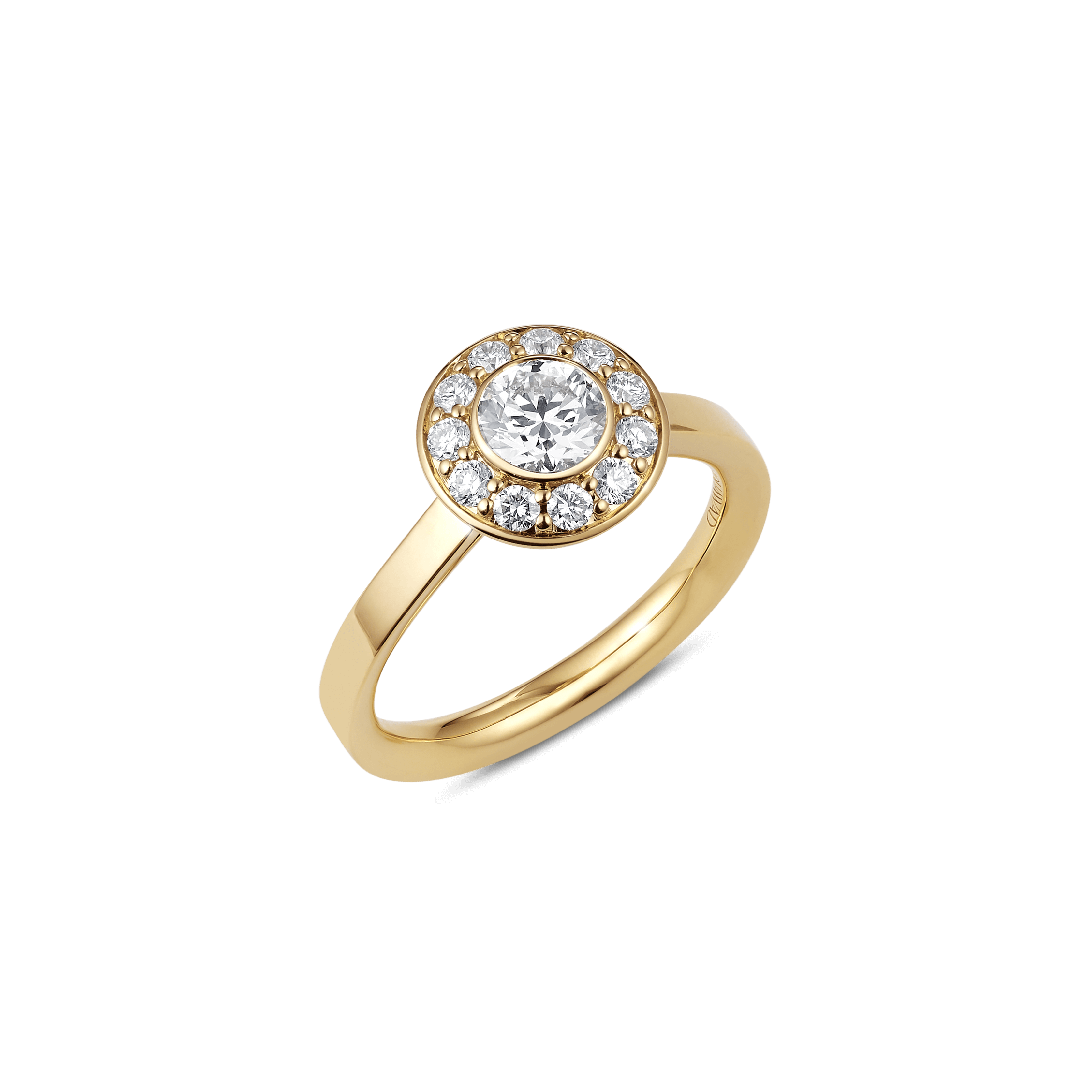 Oval Diamond Halo Wide Split Shank Engagement Ring – Diamonds by Azi