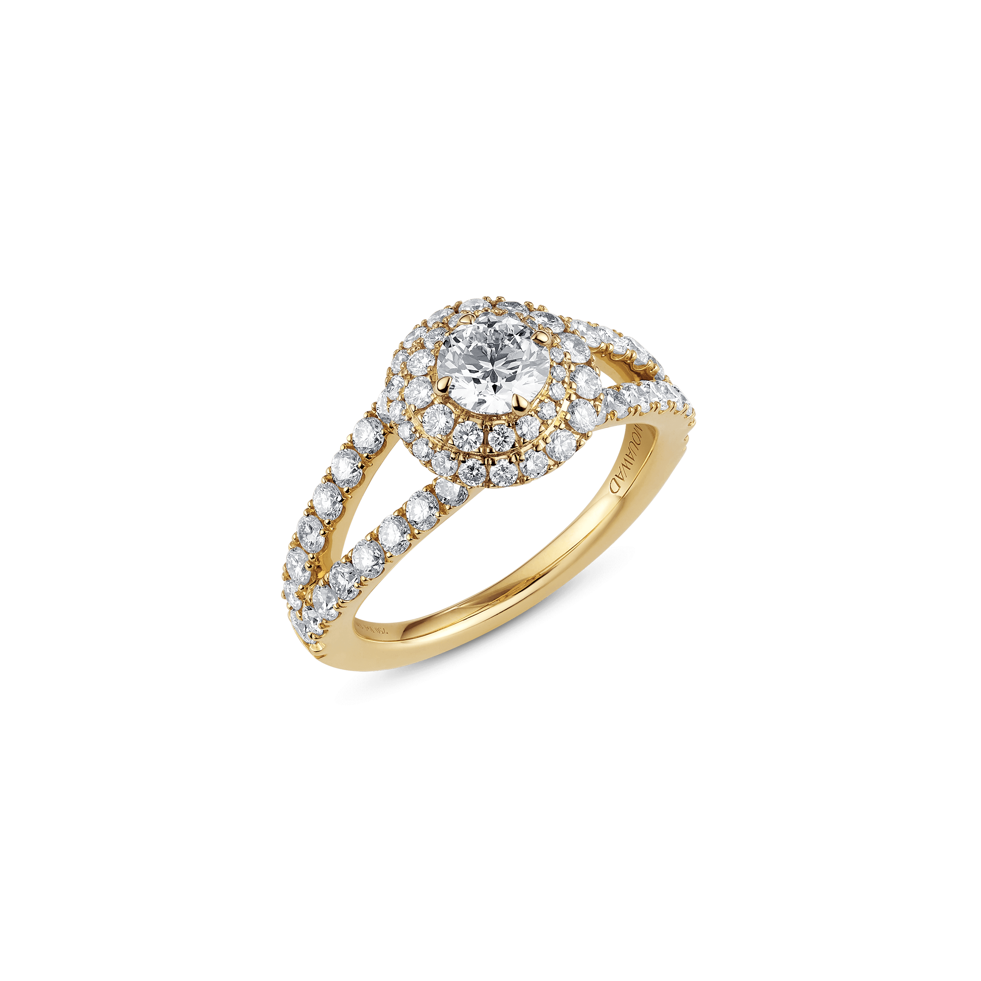 SERA DOUBLE HALO DIAMOND ENGAGEMENT RING