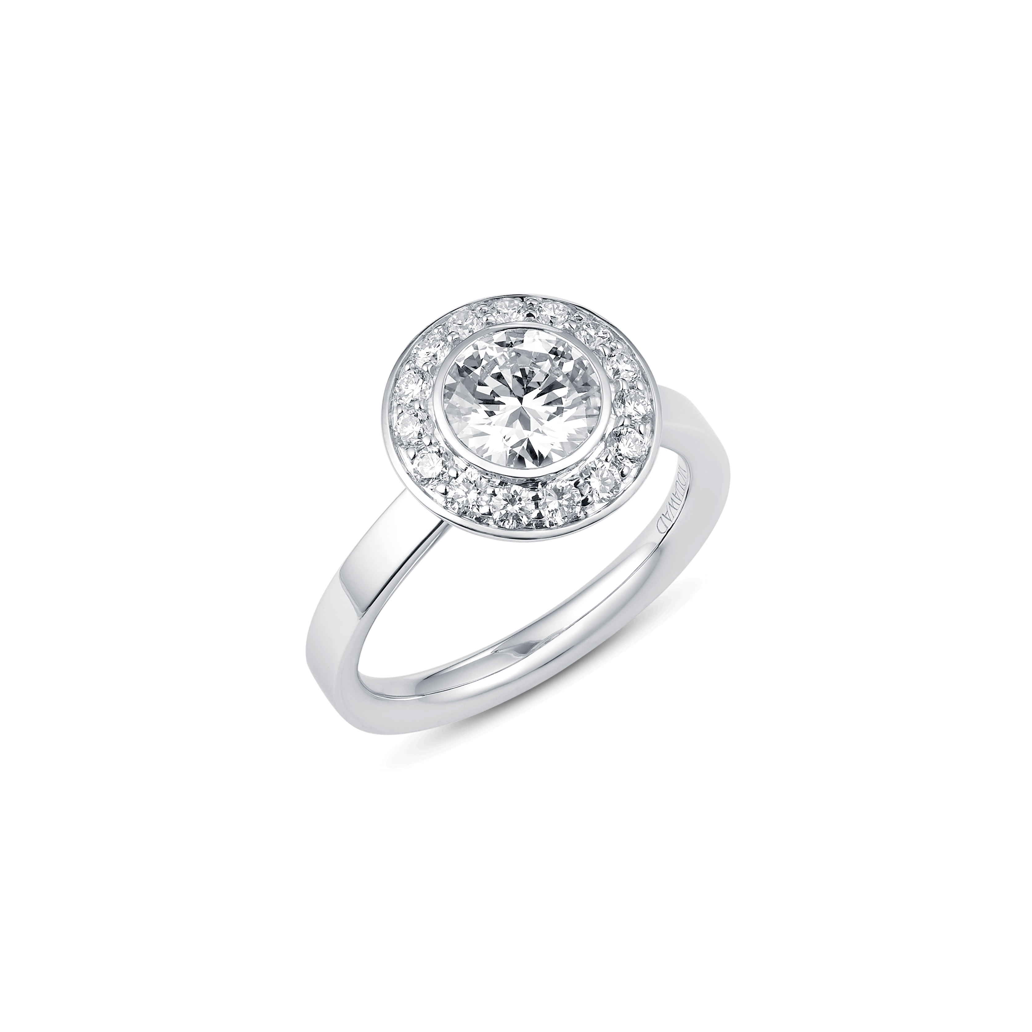18k Rose Gold Round Halo Diamond Engagement Ring