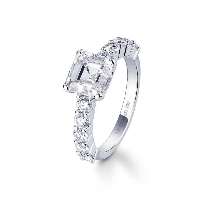 LA CLASSIQUE EMERALD CUT DIAMOND ENGAGEMENT RING