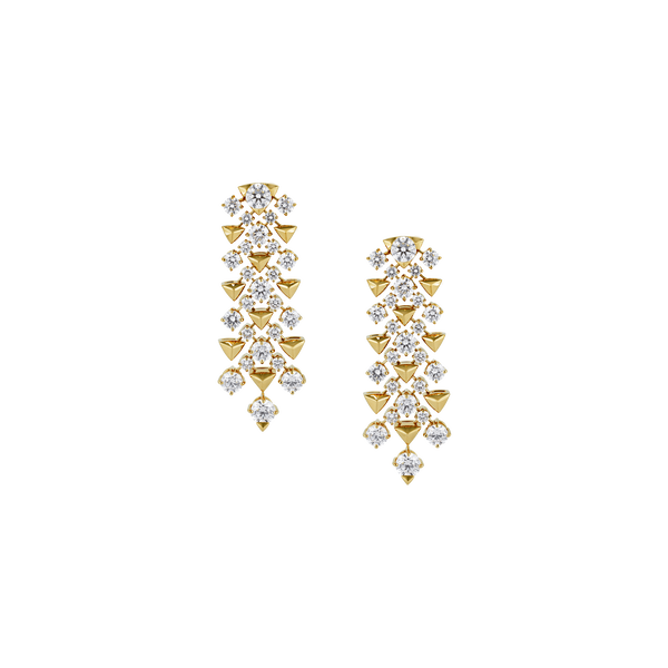 Trigonia Signature Yellow Gold Earrings