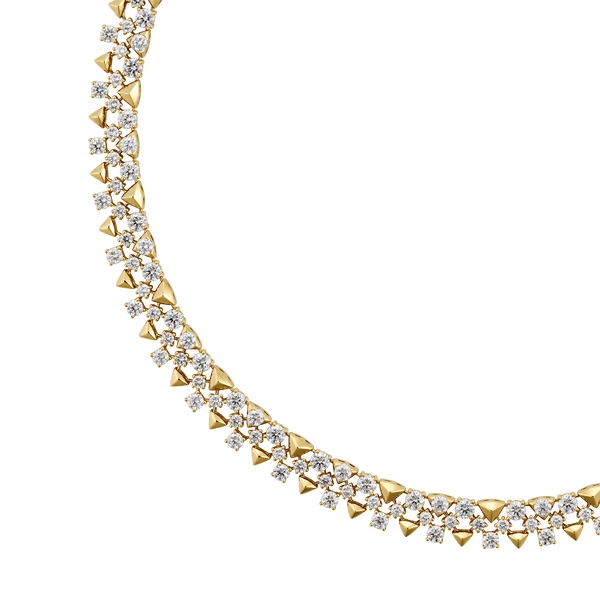 Trigonia Signature Yellow Gold Necklace
