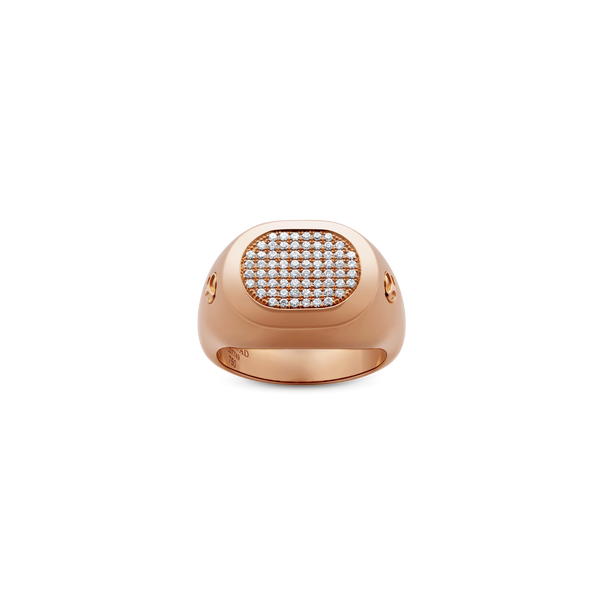 Grande Ellipse Men's Ring with Diamond