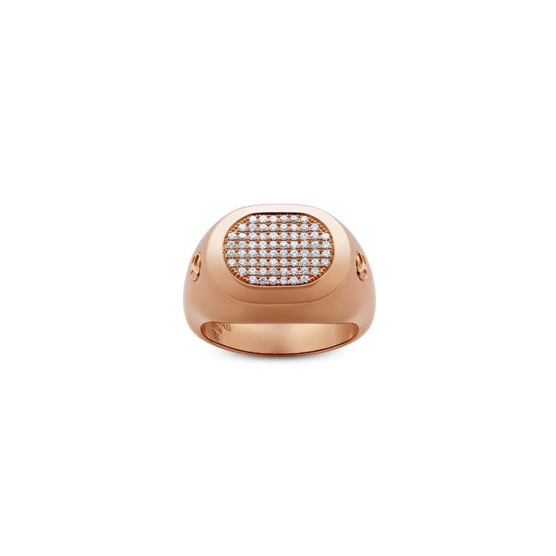 Grande Ellipse Men's Ring with Diamond