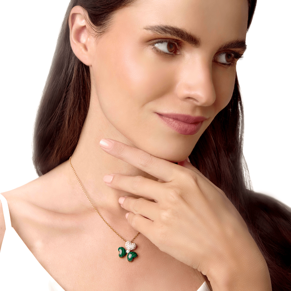 Flower of Eternity Malachite Large Pendant