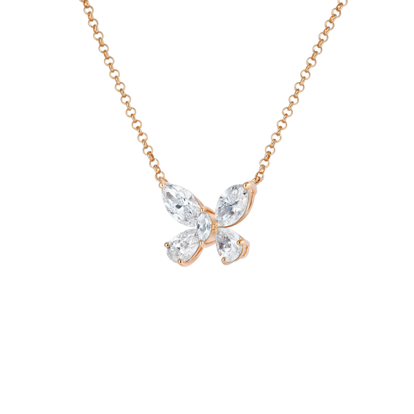 Diamond Essentials Quattro Vola Rose Gold Pendant
