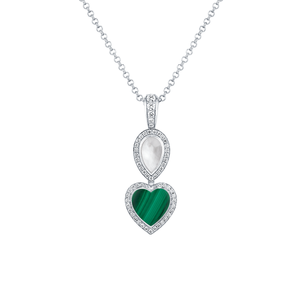 Venus Mother of Pearl & Malachite Pendant