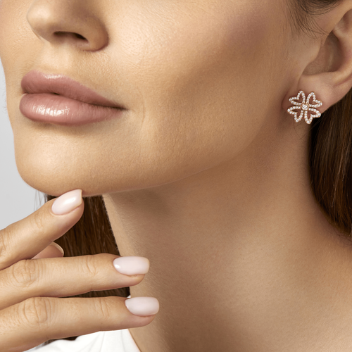 Love M Earrings with four M motifs