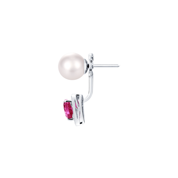 Venus Rubellite and Diamond Pav&eacute; Earrings