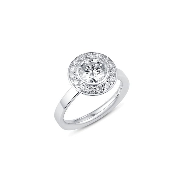 Sera Single Halo Diamond Engagement Ring 