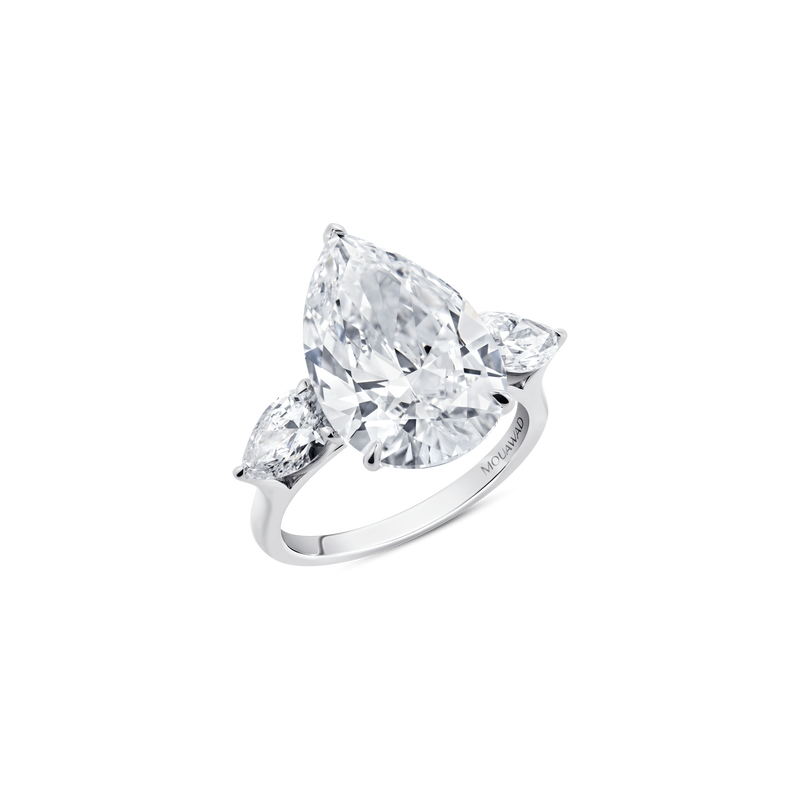 Three-Stone Internally Flawless Diamond Engagement Ring