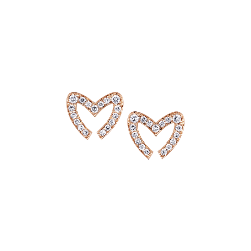 Love M Earrings with single M motif