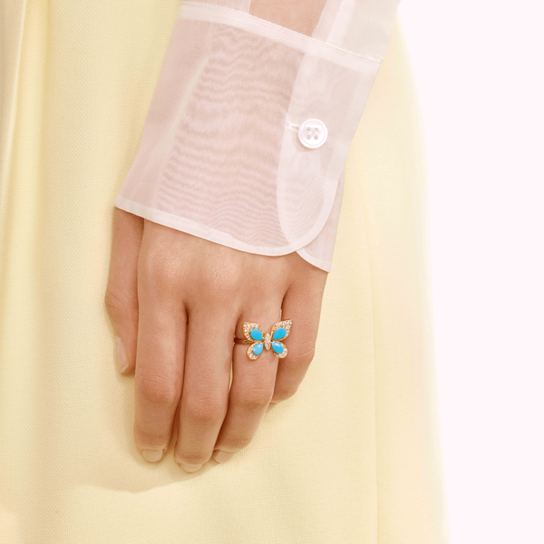 Wings of Wonder Turquoise Ring
