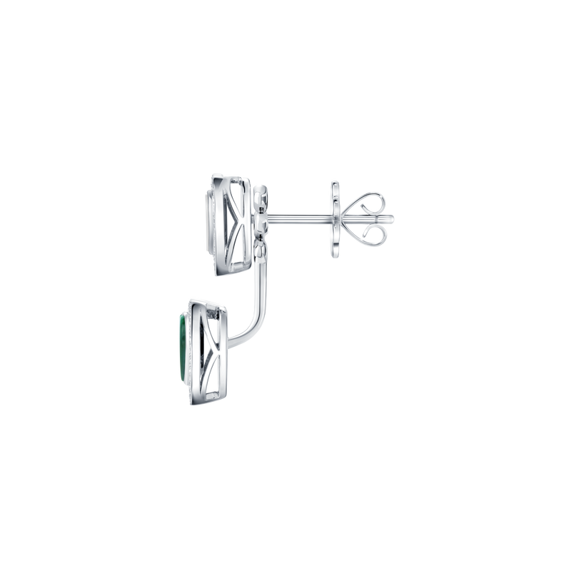 Venus Mother of Pearl & Malachite Earrings
