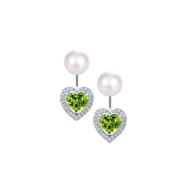 Venus Peridot and Diamond Pav&eacute; Earrings