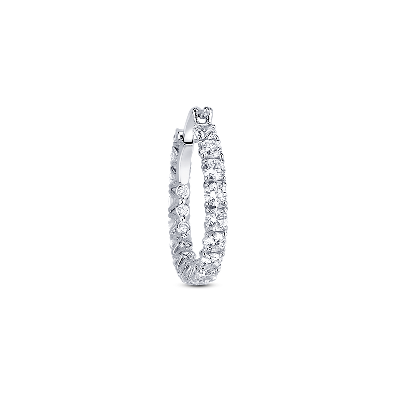 M Classique Small Diamond Hoop Earrings