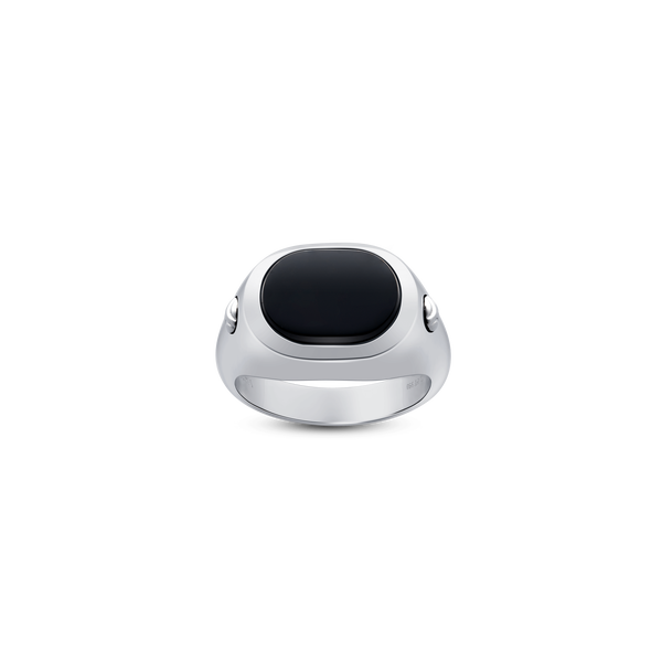 Grande Ellipse Men's Ring in Black Onyx