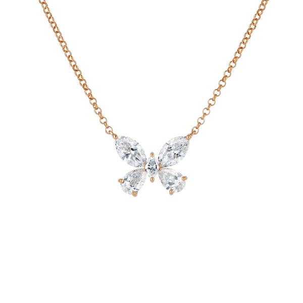 Diamond Essentials Quattro Vola Rose Gold Pendant