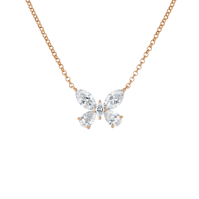 Diamond Essentials Quattro Vola Rose Gold Pendant
