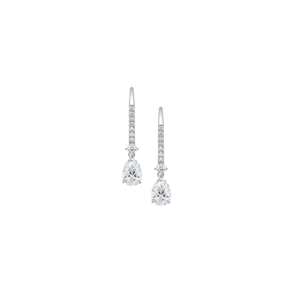Diamond Essentials Unity Pear French Hook Earrings