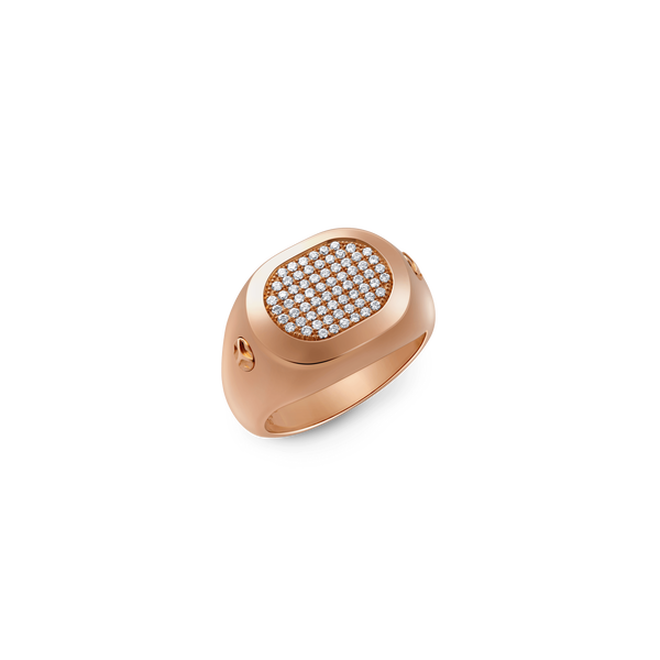 Grande Ellipse Men's Ring with Diamond