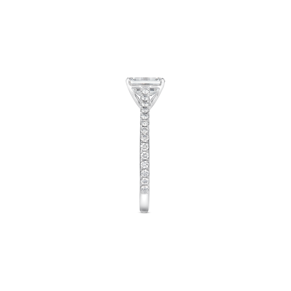 Unity Emerald-Cut Pav&eacute; Engagement Ring