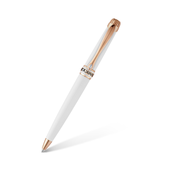 Grande Ellipse White Lacquer & Diamond Ballpoint Pen