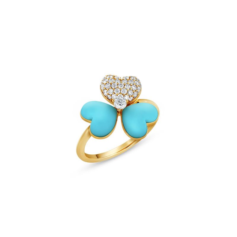Flower of Eternity Turquoise Ring 16mm