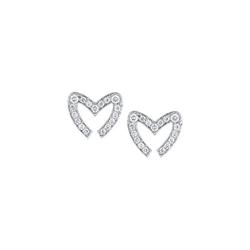 Love M Earrings with single M motif
