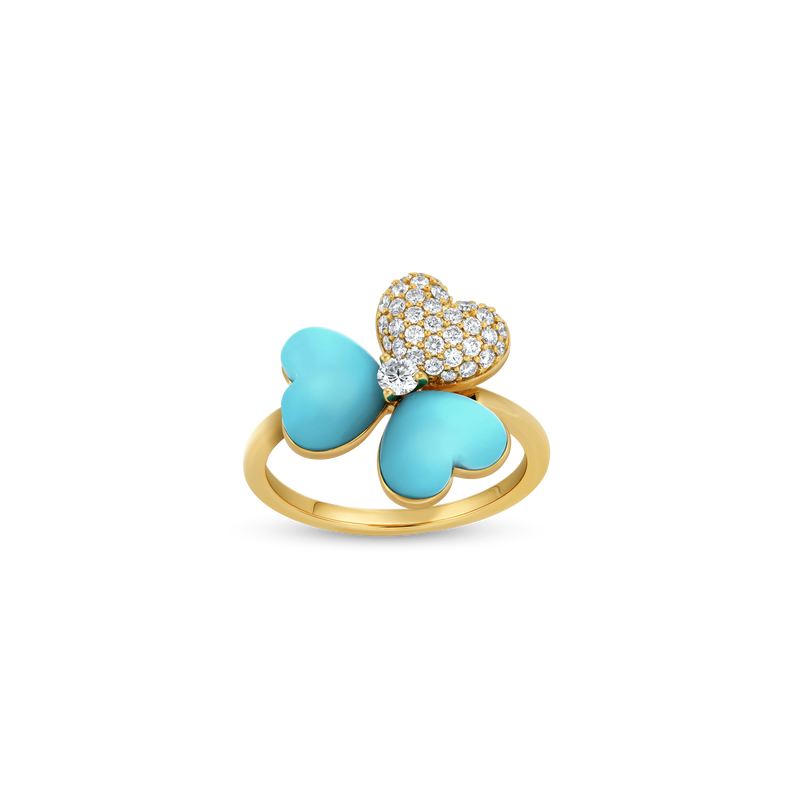 Flower of Eternity Turquoise Ring 16mm