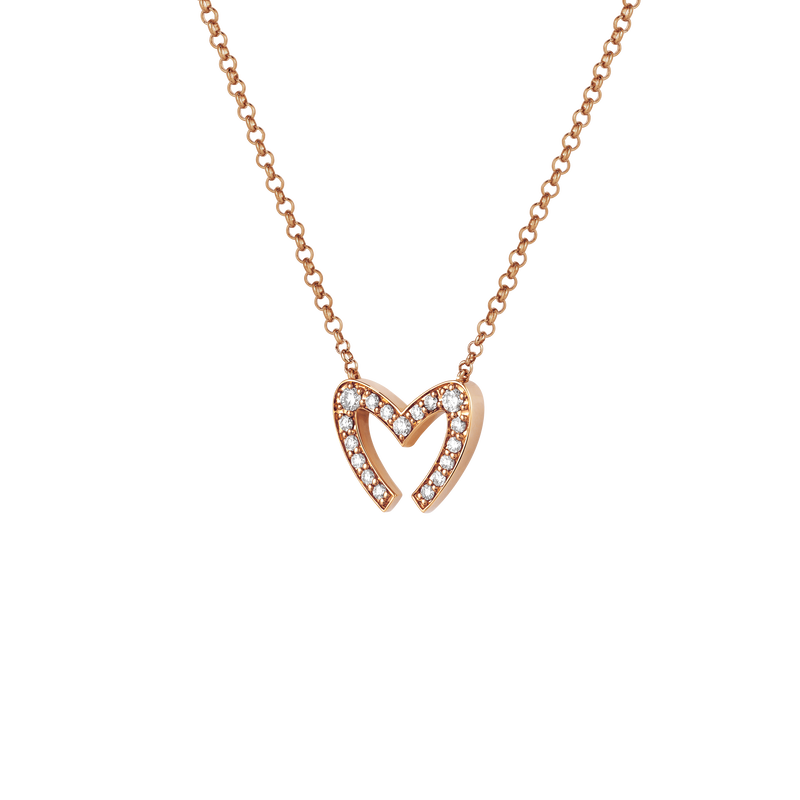 Love M Diamond Pav&eacute; Pendant