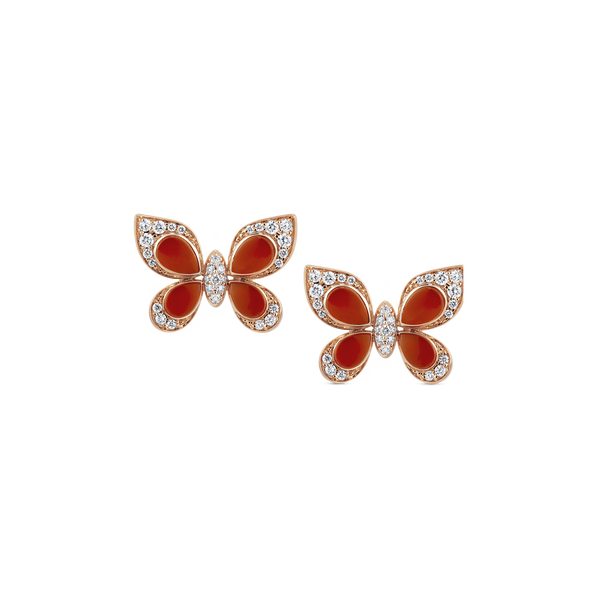Wings of Wonder Red Agate Earrings