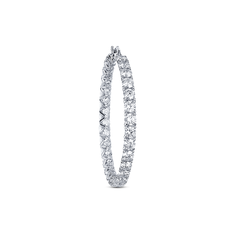 M Classique Large Diamond Hoop Earrings