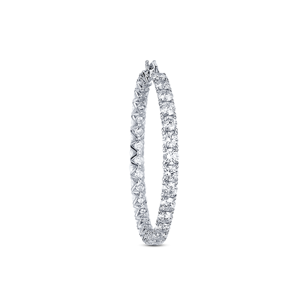 M Classique Large Diamond Hoop Earrings