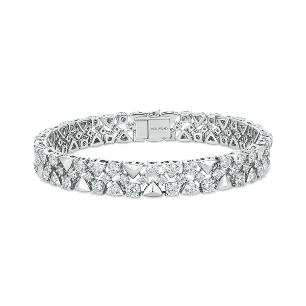 Trigonia Signature White Gold Bracelet
