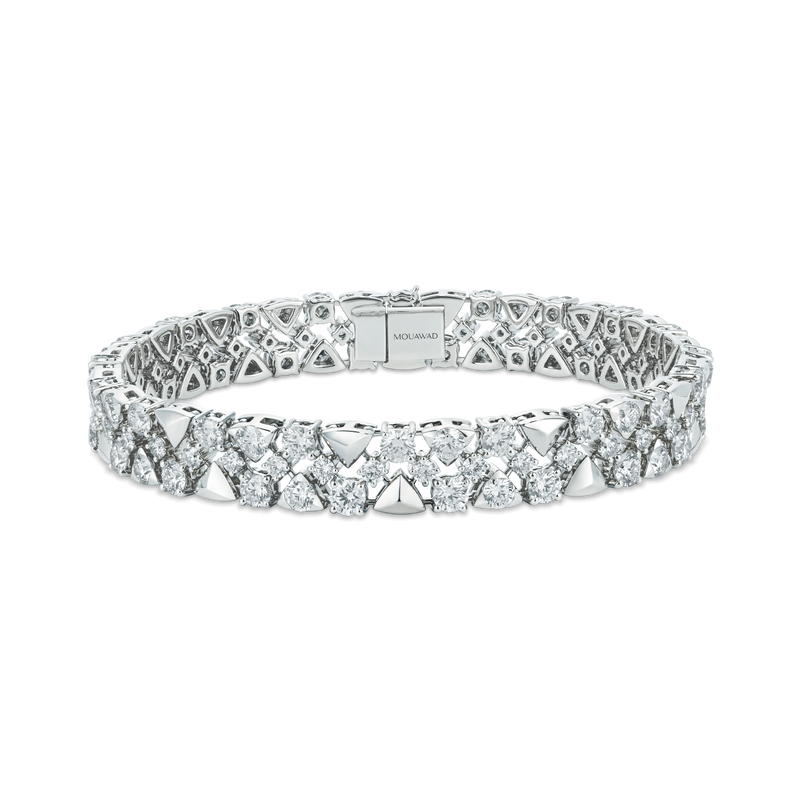 Trigonia Signature White Gold Bracelet
