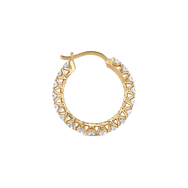 M Classique Small Diamond Hoop Earrings