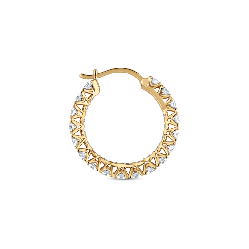 M Classique Small Diamond Hoop Earrings