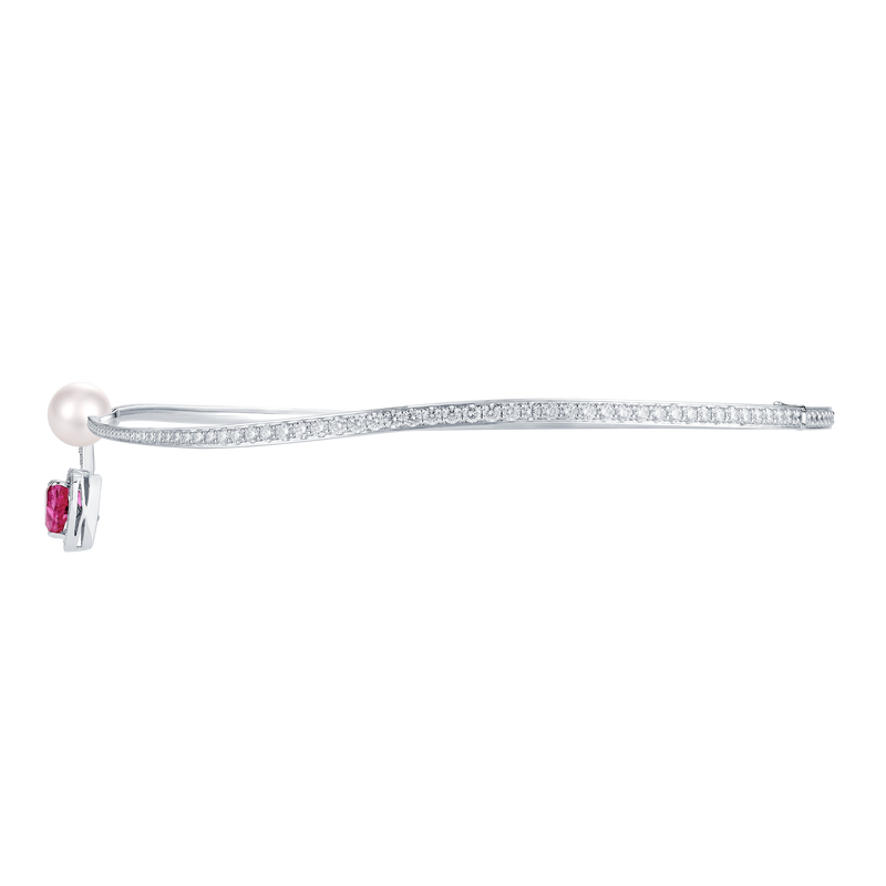 Venus Rubellite and Diamond Pav&eacute; Necklace