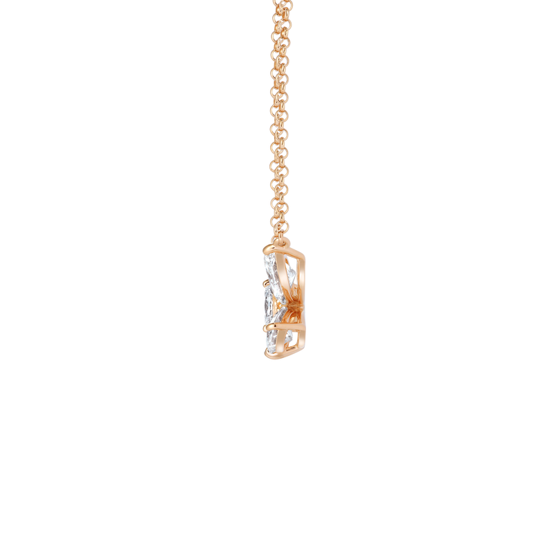 Diamond Essentials Quattro Vola Rose Gold Pendant
