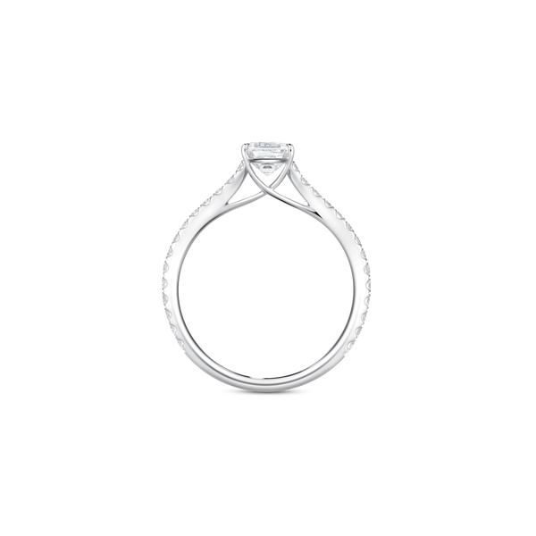 Unity Emerald-Cut Pav&eacute; Engagement Ring