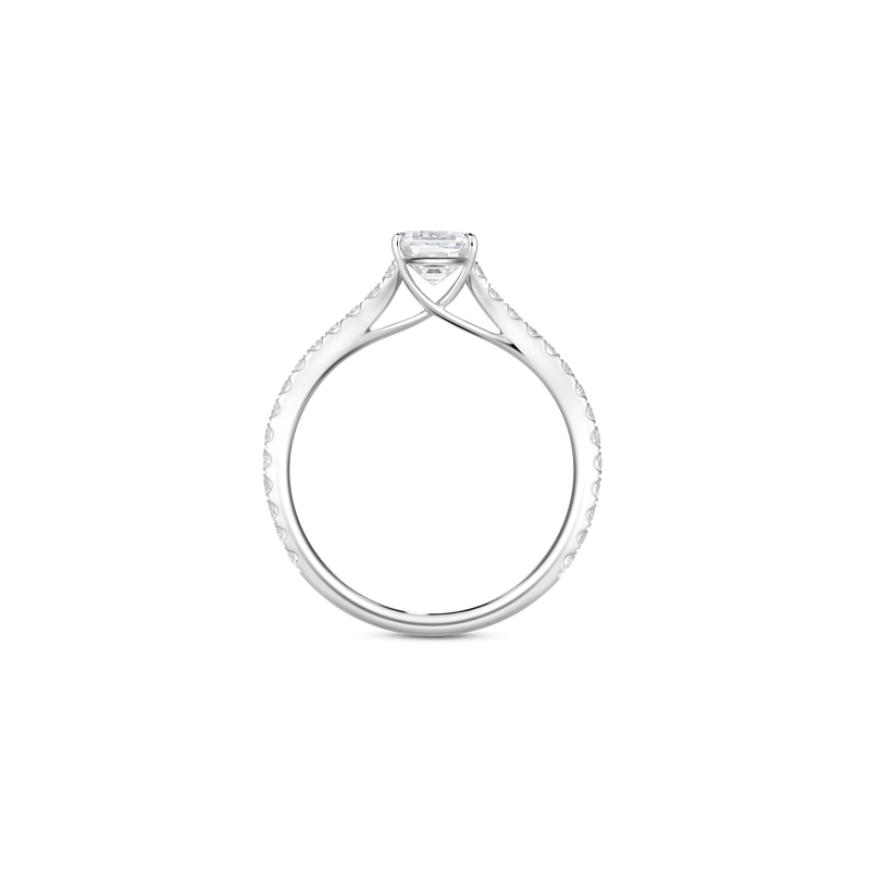 Unity Emerald-Cut Pav&eacute; Engagement Ring