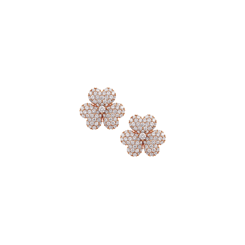 Flower of Eternity Rose Gold Earrings