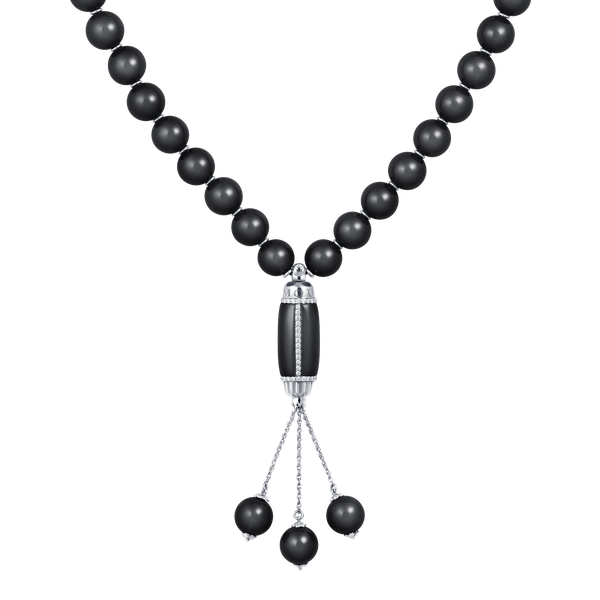 Grande Ellipse Prayer Beads in Black Onyx