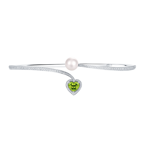 Venus Peridot and Diamond Pav&eacute; Necklace