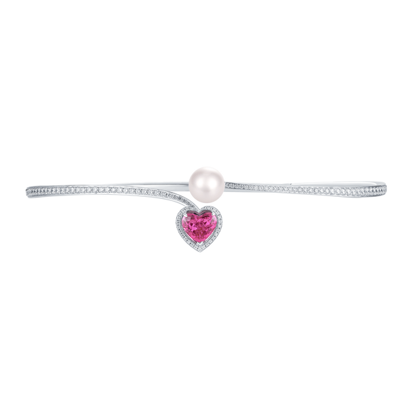 Venus Rubellite and Diamond Pav&eacute; Necklace