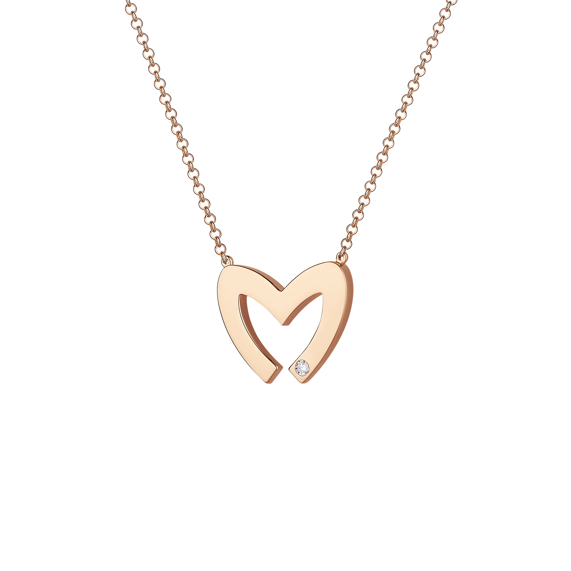 M heart necklace hot sale