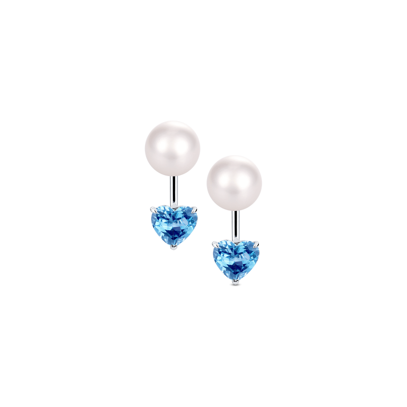 Venus Aquamarine Earrings VCAQWPC001 White Pearl Aquamarine White Gold Mouawad