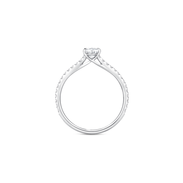 Unity Pear-Cut Pav&eacute; Engagement Ring