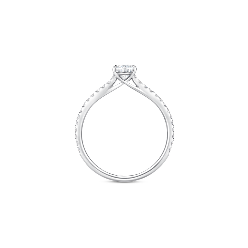 Unity Pear-Cut Pav&eacute; Engagement Ring